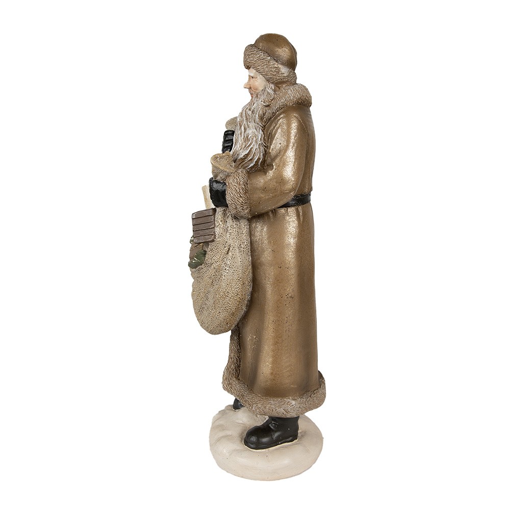 Vánoční dekorace socha Santa s pytlem dárků - 11*11*30 cm