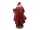 Vánoční dekorace socha Santa v červeném kabátku s košíčkem - 14*9*23 cm