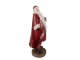 Vánoční dekorace socha Santa v červeném kabátku s košíčkem - 14*9*23 cm
