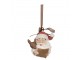 Závěsná vánoční dekorace Santa se srnečkem - 9*5*9 cm