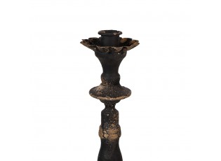 Svícen černozlatá barva 11x30 cm - Ř 11x30 cm