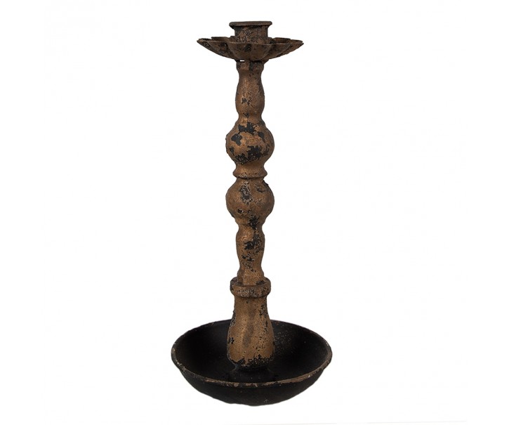Svícen černý 11x25 cm - Ř 11x25 cm Clayre & Eef