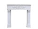 Bílá antik dekorativní krbová římsa French Mantelpiece - 100*23*97cm
