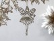 Champagne vánoční dekorace víla Fairy glitter - 9*14 cm