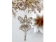 Champagne vánoční dekorace víla Fairy glitter - 9*14 cm