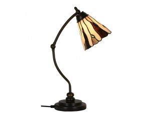 Béžovo-hnědá stolní lampa Tiffany Titto - Ø 27*51 cm E14/max 1*40W