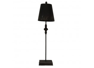 Černá antik stolní kovová lampa Filla - Ø 20*75 cm E27/max 1*60W