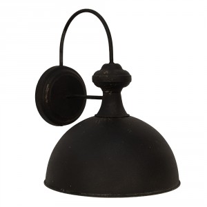Černá antik nástěnná kovová lampa Bianna - 37*48*35 cm E27/max 1*60W