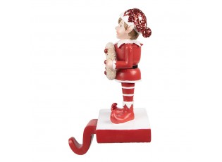 Červený věšák na punčochy Elf - 11*8*20 cm