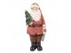 Vánoční dekorace socha Santa se stromkem - 6*5*14 cm