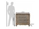 Šedo-hnědá antik dřevěná komoda se šuplíky Gissa - 92*40*86 cm