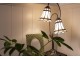 Stolní Tiffany lampa 2 stínidla hnědé pruhy BrownLine - 35*18*61 cm E14/max 2*25W