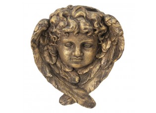 Zlatá antik nástěnná dekorace Angel s otvorem - 40*15*42 cm