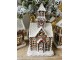 Dekorace vánoční perníková chaloupka s Led světýlky Gingerbread - 13*11*25cm/ 3*AA