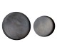 2ks granitový antik dekorační kovový podnos Coal - Ø 21*2cm