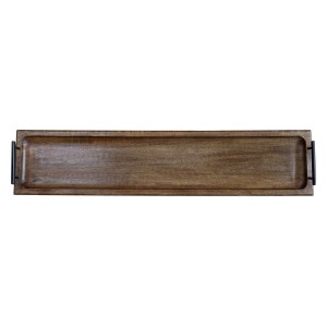 Dlouhý úzký dřevěný servírovací podnos s uchy Tours Tray - 90*20*8 cm