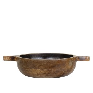 Dřevěná servírovací miska z mangového dřeva Tours Handles - Ø 20*5 cm/ 900ml