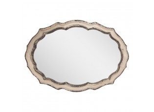 Šedobéžové antik nástěnné zrcadlo s odřením Billy - 52*3*75 cm