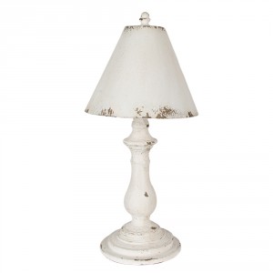 Bílá vintage stolní lampa Hillae - Ø 26*55 cm E27/max 1*60W