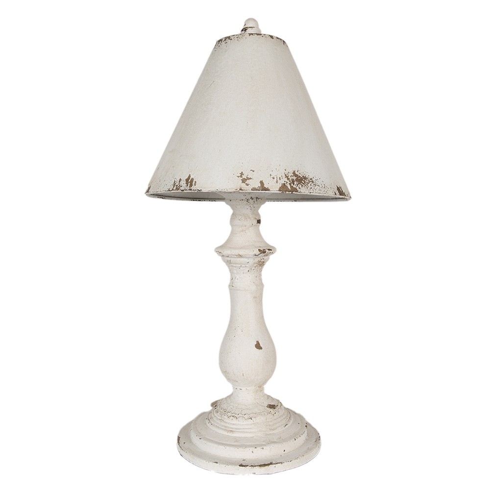 Bílá vintage stolní lampa Hillae - Ø 26*55 cm E27/max 1*60W