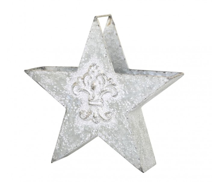 Zinková antik kovová dekorace ve tvaru hvězdy - 32*8*30cm