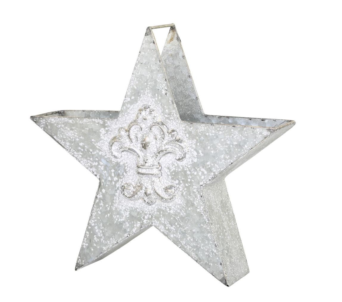 Zinková antik kovová dekorace ve tvaru hvězdy - 32*8*30cm