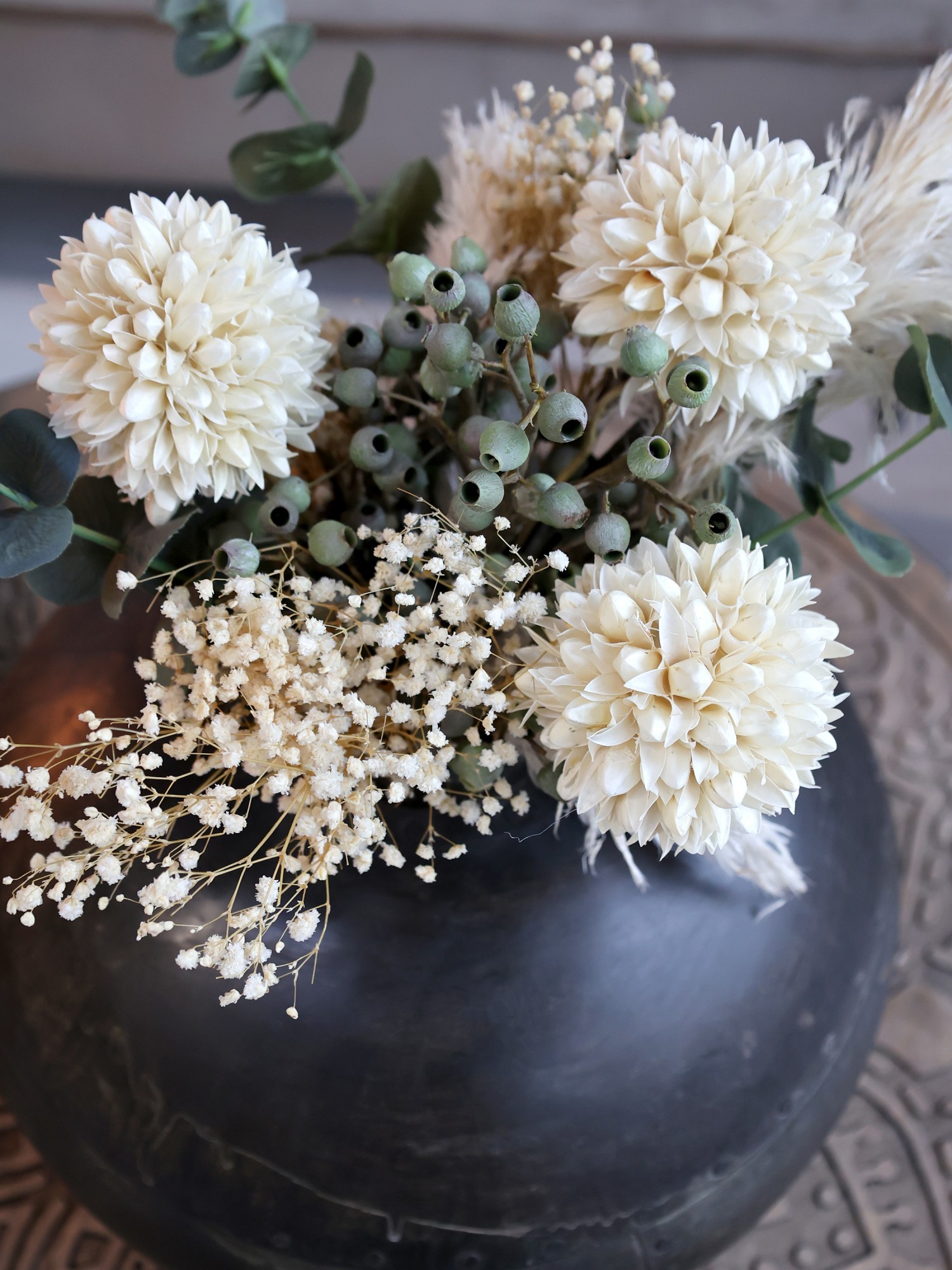Dekorace sušená květina Baby's Breath Flowers - 77 cm