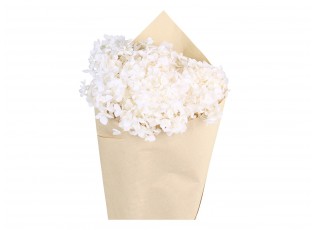 Bílá dekorace sušená květina hortenzie Hydrangea Flower - 60 cm