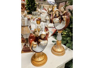 Vánoční dekorace vánoční betlém Svatá rodina na noze - 10*10*20 cm