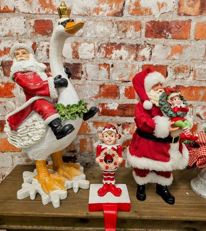 Červený věšák na punčochy Elf - 11*8*20 cm