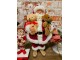 Vánoční dekorace Santa Claus s medvídky - 16*8*28 cm