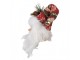 Závěsná dekorace hlava Santa s barevnou čepicí - 10*9*28 cm