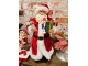 Vánoční dekorace Santa Claus s dárky a Louskáčkem - 16*8*28 cm