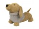 Hnědá dveřní zarážka v jezevčík Dachshund - 33*14*20cm Mars & More 
