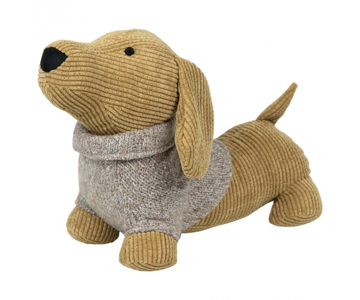 Hnědá dveřní zarážka v jezevčík Dachshund - 33*14*20cm Mars & More 