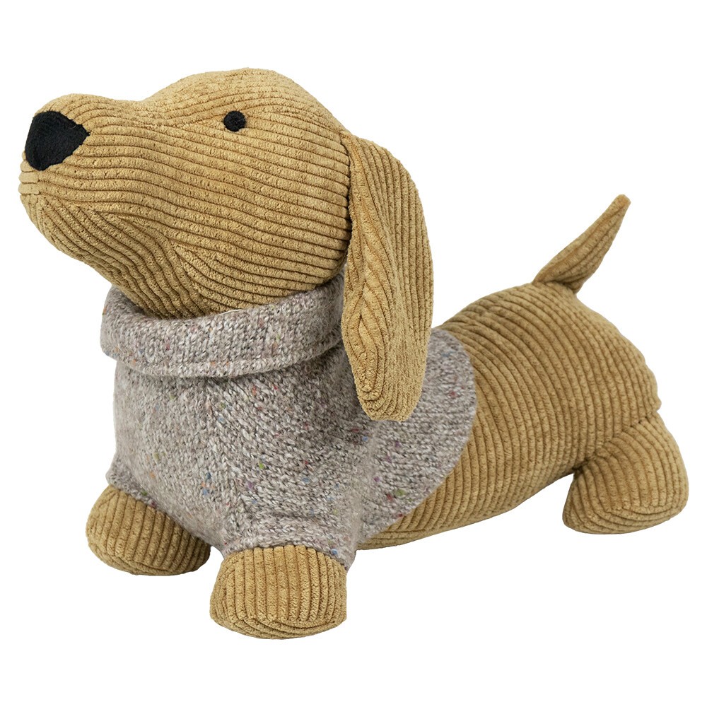 Hnědá dveřní zarážka v jezevčík Dachshund - 33*14*20cm