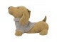 Hnědá dveřní zarážka v jezevčík Dachshund - 33*14*20cm Mars & More 
