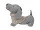 Šedá dveřní zarážka jezevčík Dachshund - 33*14*20cm Mars & More 