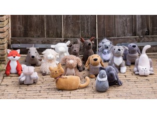Šedá dveřní zarážka pes Dog - 25*21*26 cm