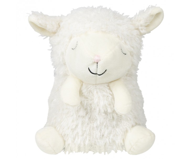 Bílá dveřní zarážka spící ovečka Sheep - 24*24*21 cm