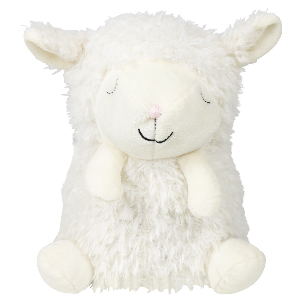Bílá dveřní zarážka spící ovečka Sheep - 24*24*21 cm