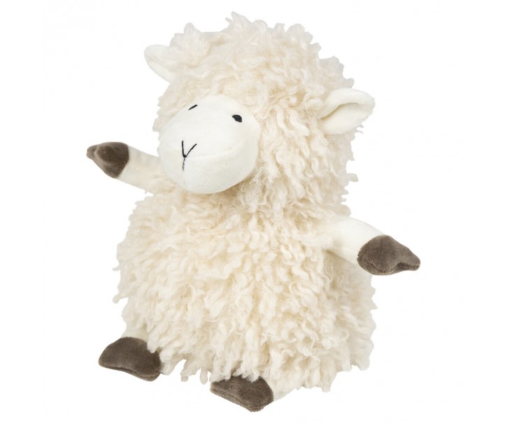 Bílá dveřní zarážka kudrnatá ovečka Sheep - 12*11*22 cm Mars & More 