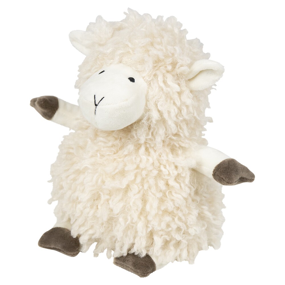 Bílá dveřní zarážka kudrnatá ovečka Sheep - 12*11*22 cm
