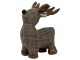 Šedo-hnědá dveřní zarážka jelen Deer - 25*21*26 cm