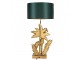 Zlatá stolní lampa s žirafou a zeleným stínidlem - 33*20*67 cm E27/max 1*60W