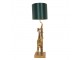 Zlatá stolní lampa s žirafou a zeleným stínidlem - 33*20*67 cm E27/max 1*60W