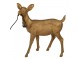 Zlatá stojací lampa ve tvaru srnky Deer - 62*29*70 cm E27/max 1*40W