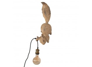 Hnědá nástěnná lampa ve tvaru veverky Squirrel - 12*15*48 cm E27/max 1*40W