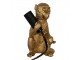 Zlatá stolní lampa opice Monkey - 11*12*17 cm E14/max 1*40W