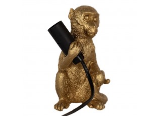 Zlatá stolní lampa opice Monkey - 11*12*17 cm E14/max 1*40W